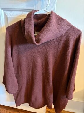LOFT Brown Cowl Neck Sweater